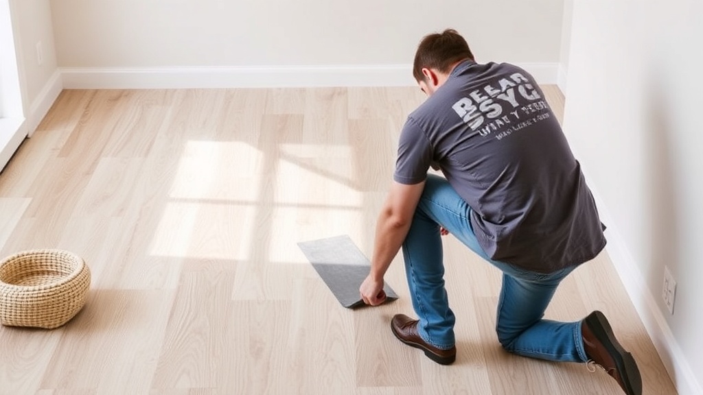 Verlegung von Klick-Vinyl auf altem Fliesenboden im Wohnzimmer